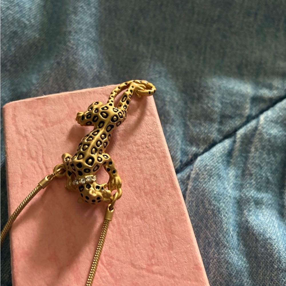 Gold Leopard Pendant Necklace
